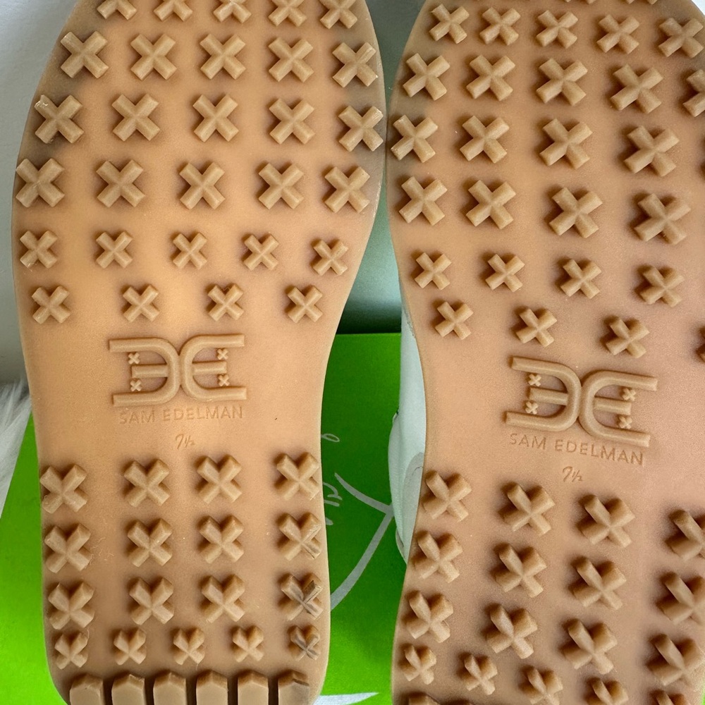 NIB Sam Edelman Layla Suede and Nylon Fashion Sneakers White Multi size 7.5 - Picture 12 of 16